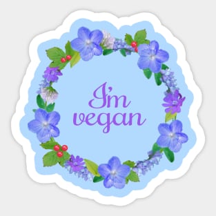 Vegan flower wreath Sticker